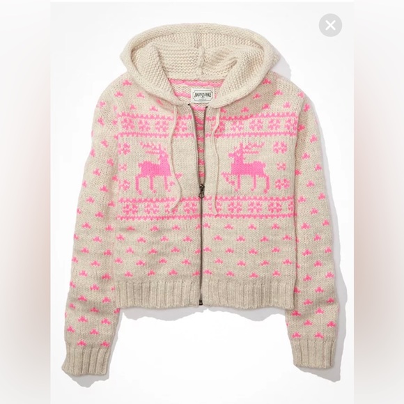 American Eagle Outfitters Jackets & Blazers - NEW American eagle elk zip up hoodie small